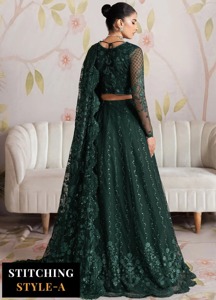 Shehnai by Zarif Embroidered Net Suit Unstitched 3 Piece ZR25UF ZS-08 Meesam - Formals Collection