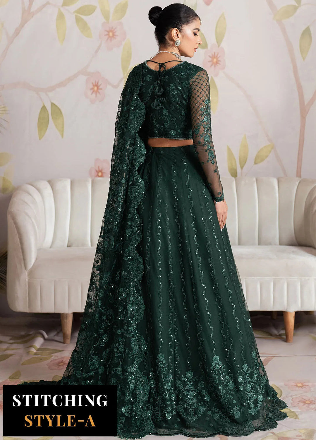 Shehnai by Zarif Embroidered Net Suit Unstitched 3 Piece ZR25UF ZS-08 Meesam - Formals Collection
