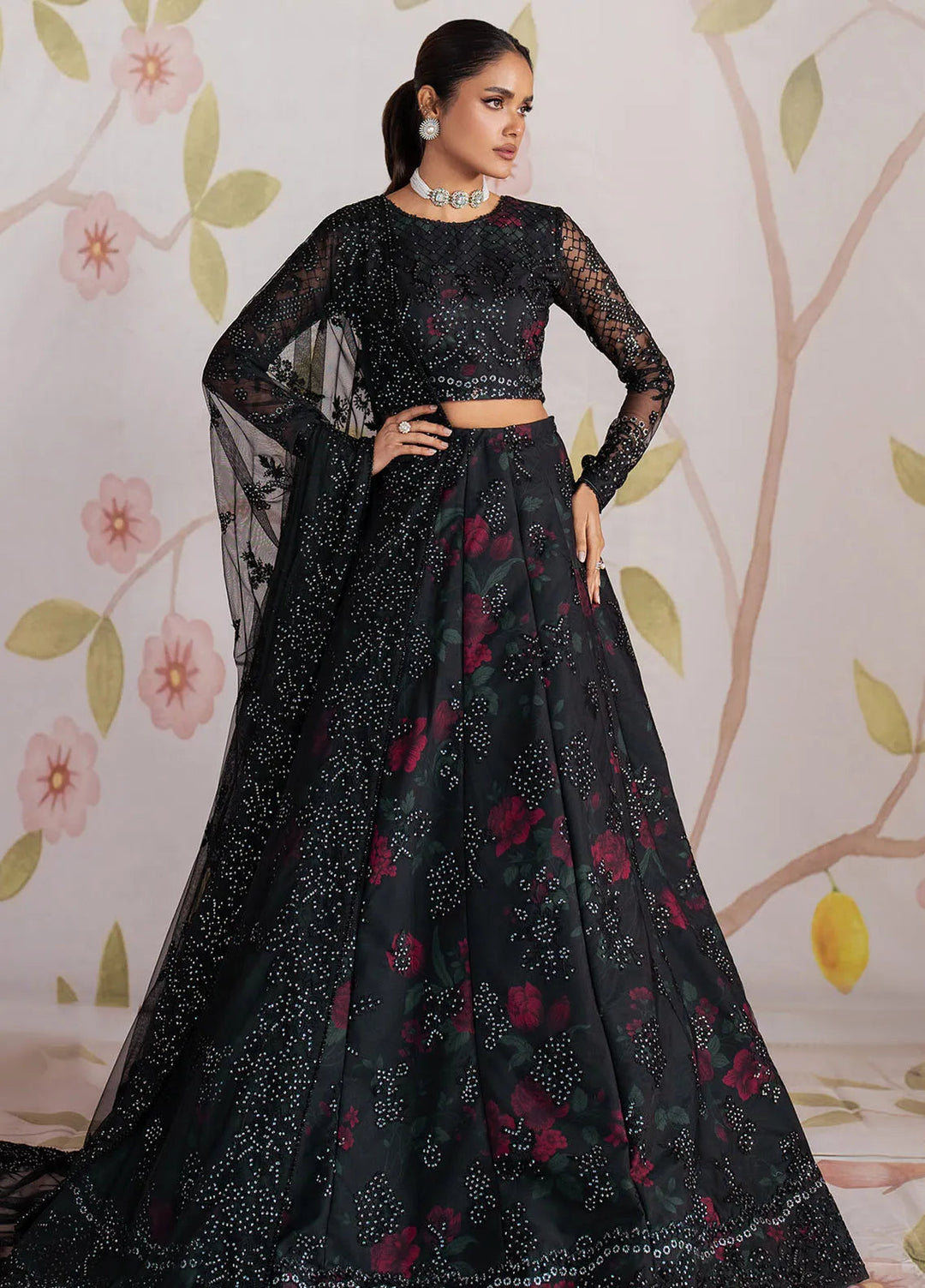Shehnai by Zarif Embroidered Net Suit Unstitched 3 Piece ZR25UF ZS-09 Haneen - Formals Collection
