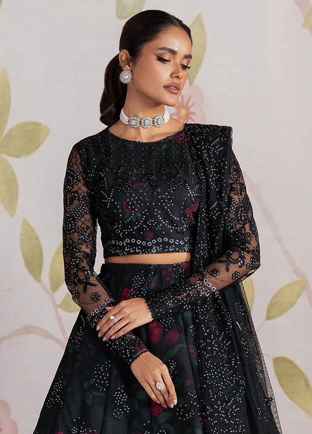 Shehnai by Zarif Embroidered Net Suit Unstitched 3 Piece ZR25UF ZS-09 Haneen - Formals Collection