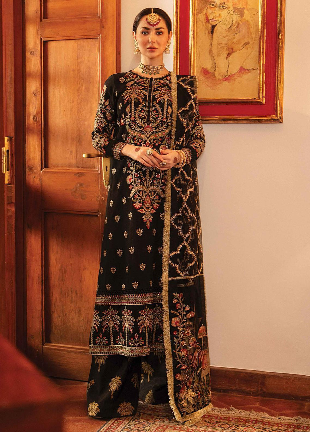 Shehnai by Afrozeh Embroidered Raw Silk Suits Unstitched 3 Piece AF21SW 03 MAHJABEEN - Luxury Formals Collection