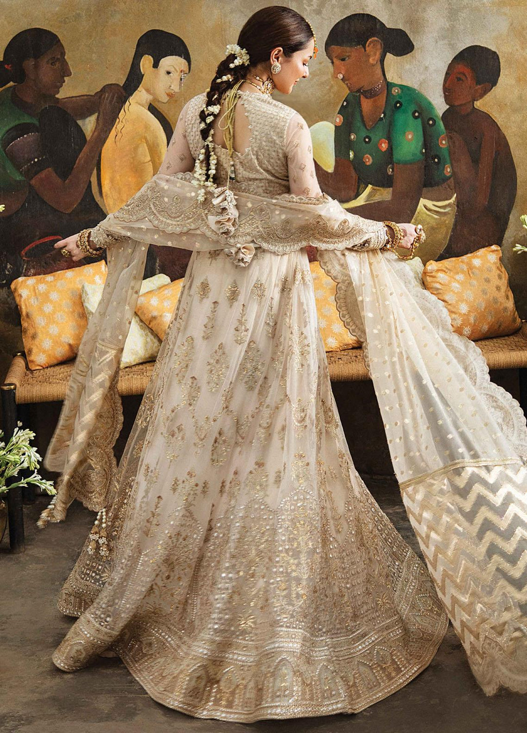 Shehnai by Afrozeh Embroidered Net Suits Unstitched 2 Piece AF21SW 04 SHARAR - Luxury Formals Collection