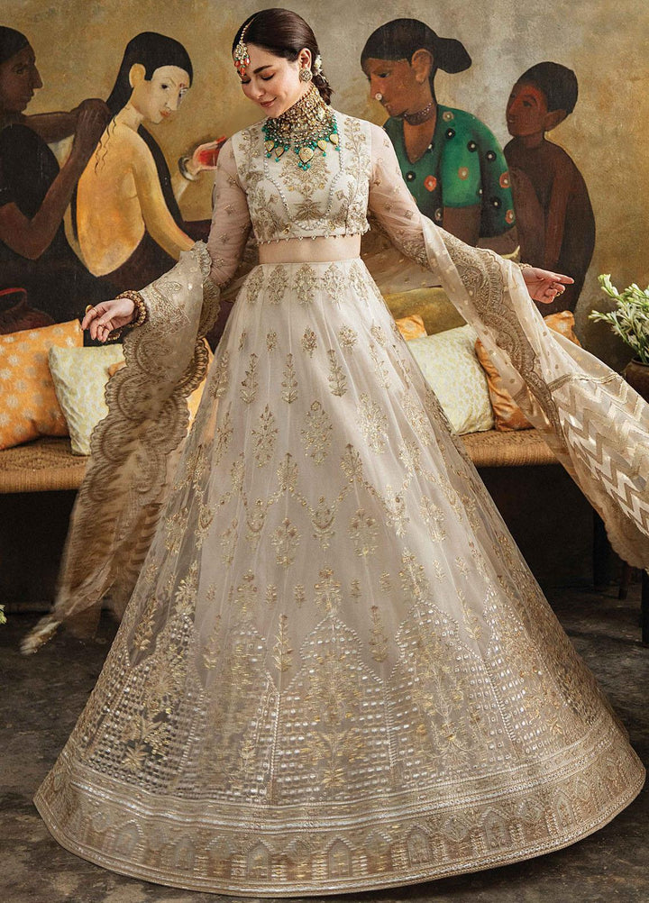 Shehnai by Afrozeh Embroidered Net Suits Unstitched 2 Piece AF21SW 04 SHARAR - Luxury Formals Collection