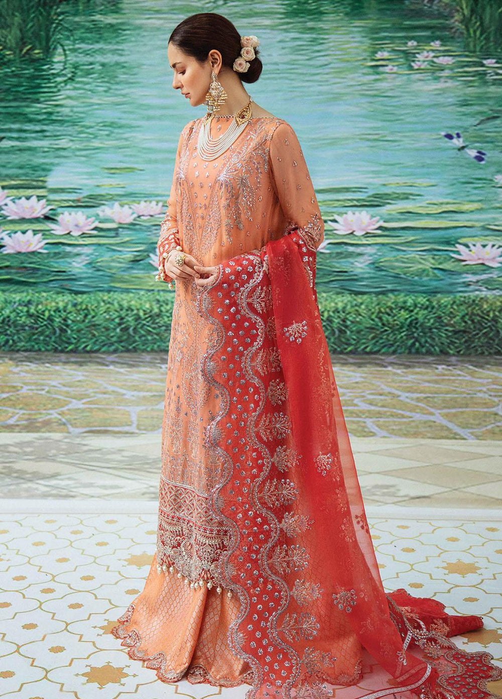 Shehnai by Afrozeh Embroidered Chiffon Suits Unstitched 3 Piece AF21SW 06 TABASSUM - Luxury Formals Collection