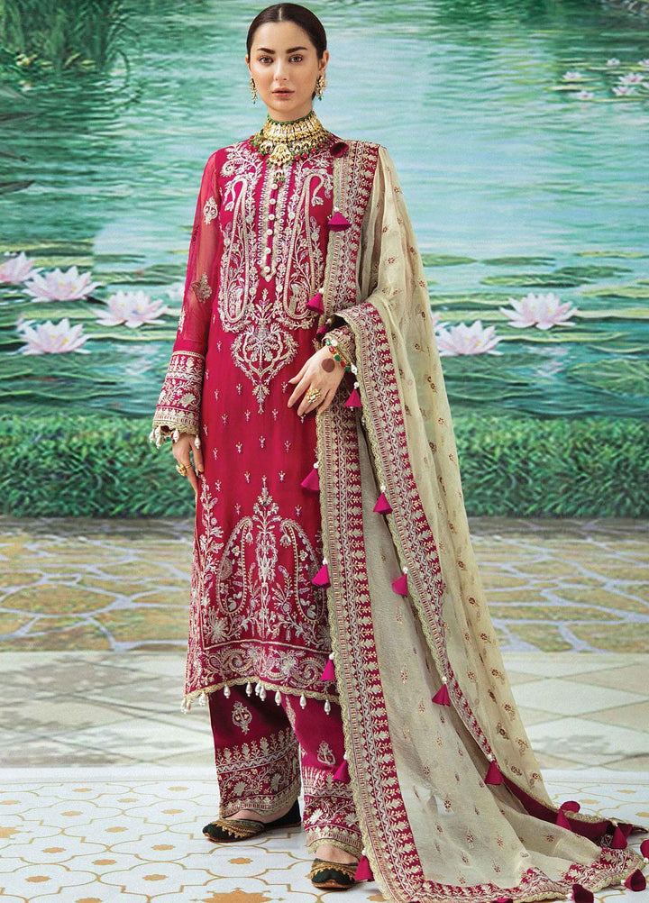 Shehnai by Afrozeh Embroidered Chiffon Suits Unstitched 3 Piece AF21SW 09 NELOFERI - Luxury Formals Collection
