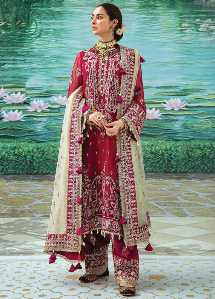 Shehnai by Afrozeh Embroidered Chiffon Suits Unstitched 3 Piece AF21SW 09 NELOFERI - Luxury Formals Collection