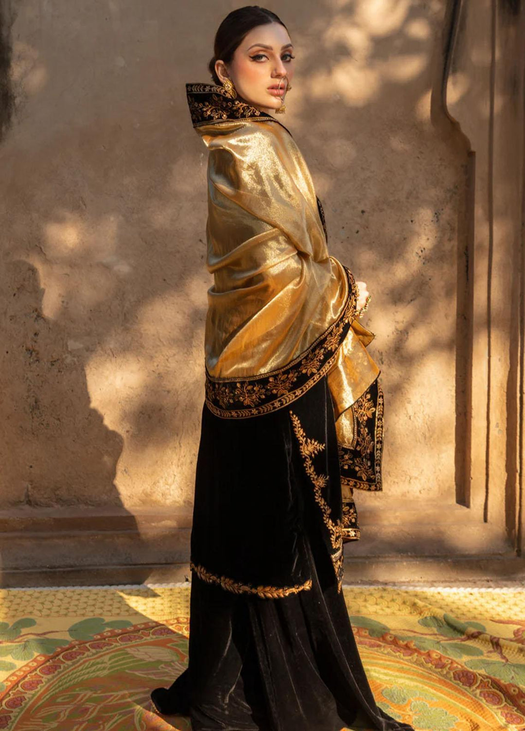 Shehnaiya By Rang Rasiya Embroidered Velvet Suits Unstitched 3 Piece RR23SH D-03 Heer - Wedding Collection