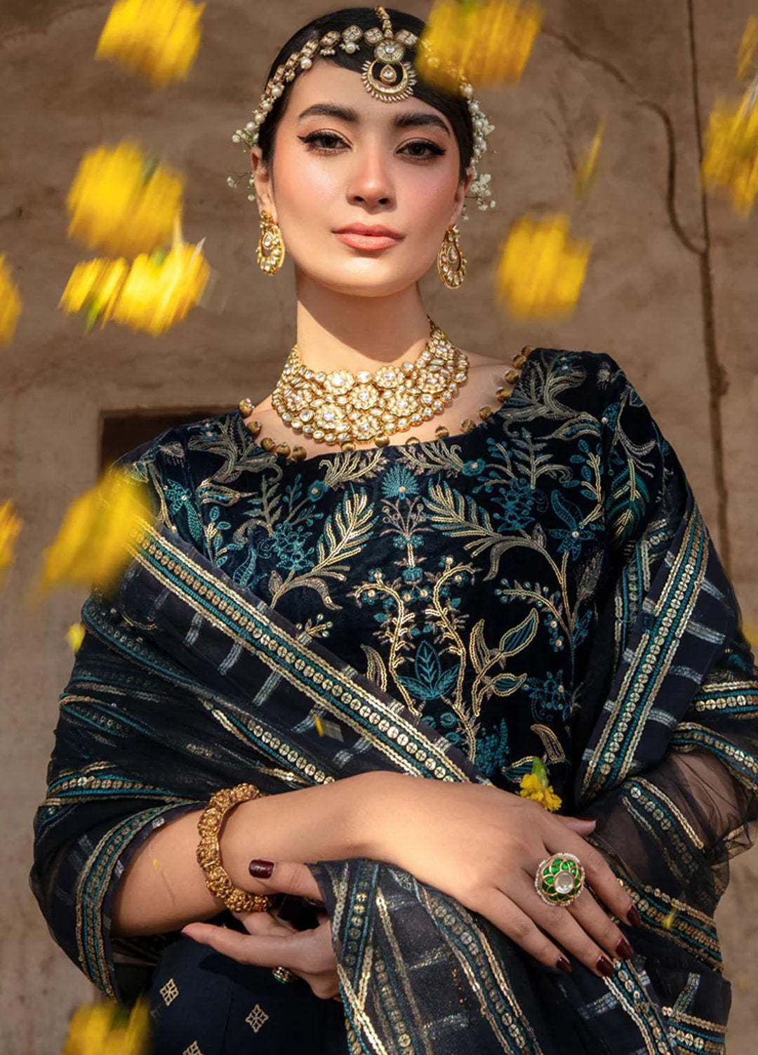Shehnaiya By Rang Rasiya Embroidered Velvet Suits Unstitched 4 Piece RR23SH D-04 Sheherzade - Wedding Collection