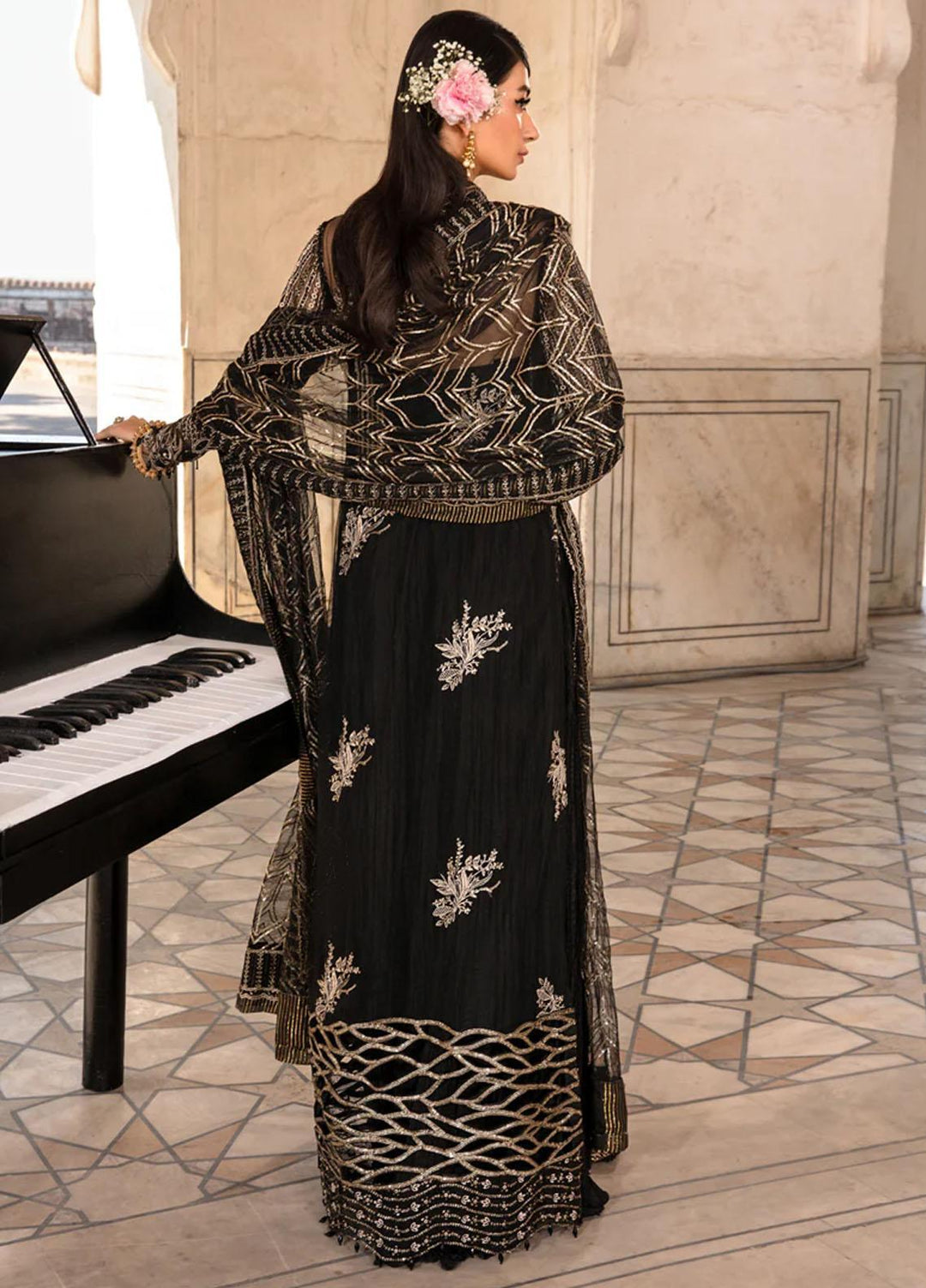 Shehnaiya By Rang Rasiya Embroidered Net Suits Unstitched 4 Piece RR23SH D-05 Layla - Wedding Collection