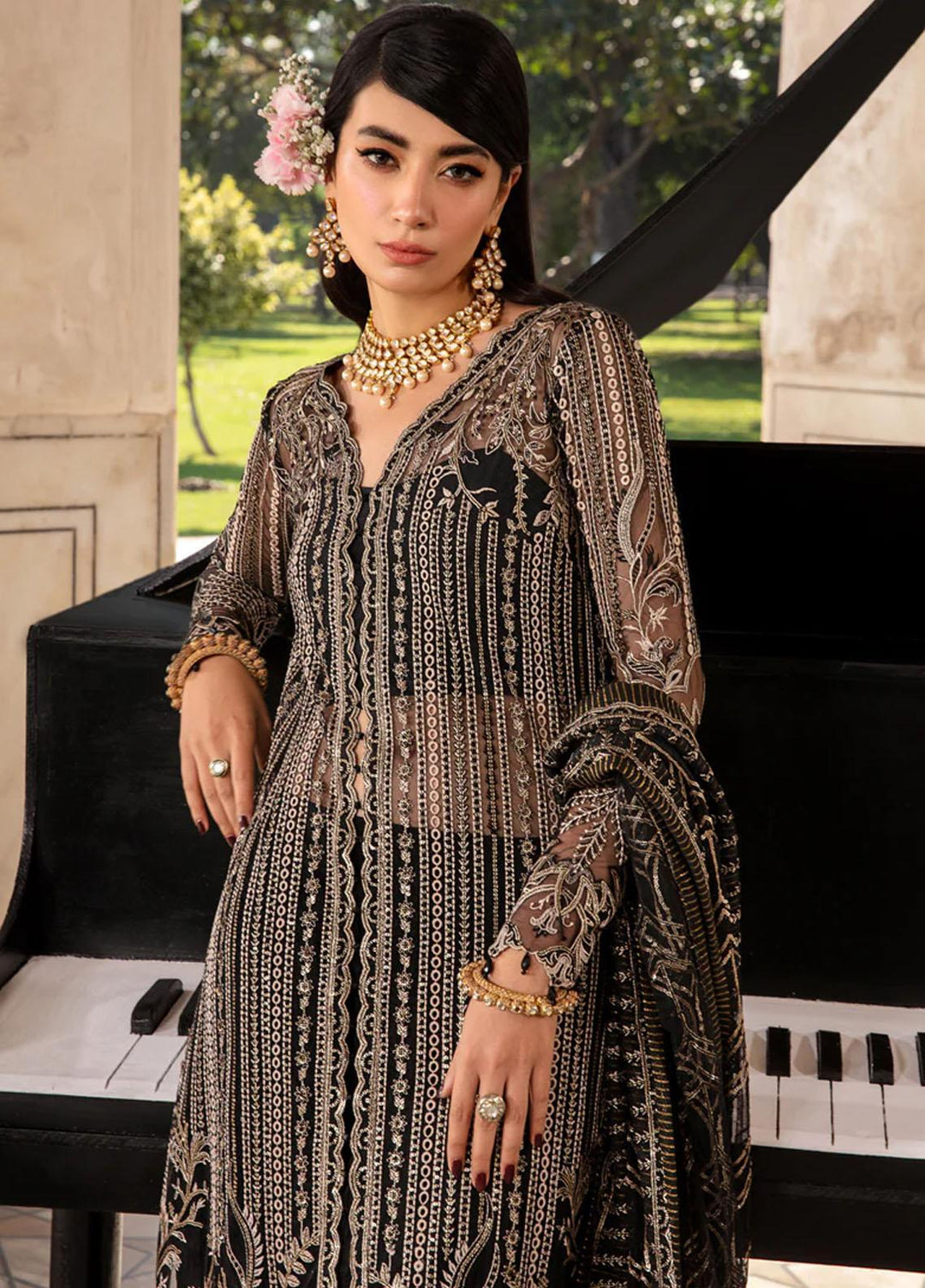 Shehnaiya By Rang Rasiya Embroidered Net Suits Unstitched 4 Piece RR23SH D-05 Layla - Wedding Collection