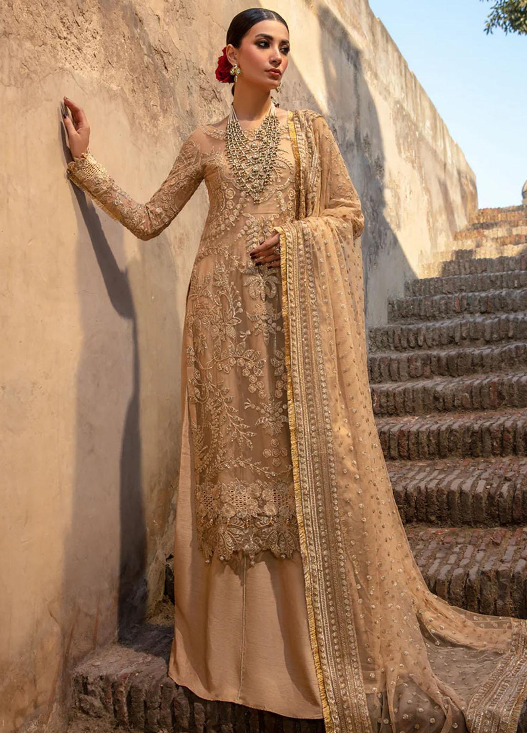 Shehnaiya By Rang Rasiya Embroidered Net Suits Unstitched 4 Piece RR23SH D-07 Zulaykha - Wedding Collection