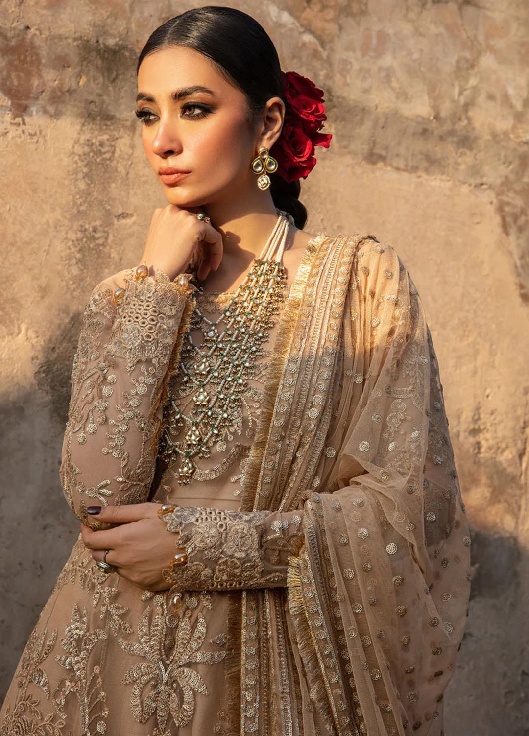Shehnaiya By Rang Rasiya Embroidered Net Suits Unstitched 4 Piece RR23SH D-07 Zulaykha - Wedding Collection