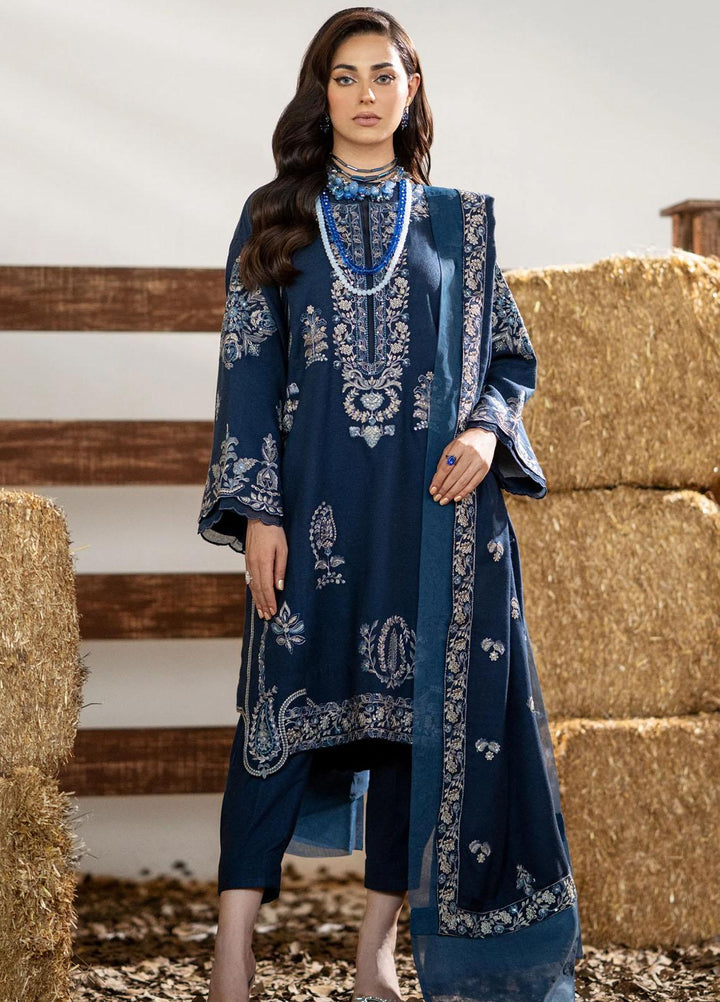 Shehr Bano By Maryum N Maria Embroidered Leather Peach Suits Unstitched 3 Piece MNM23SB MW23551 Birva - Winter Collection