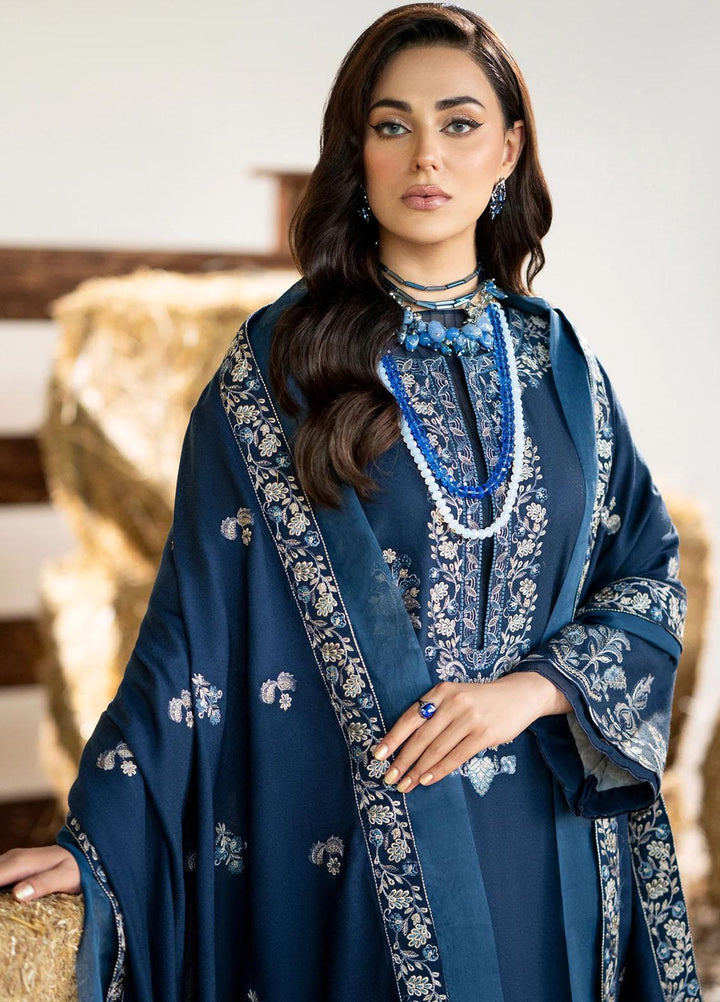 Shehr Bano By Maryum N Maria Embroidered Leather Peach Suits Unstitched 3 Piece MNM23SB MW23551 Birva - Winter Collection