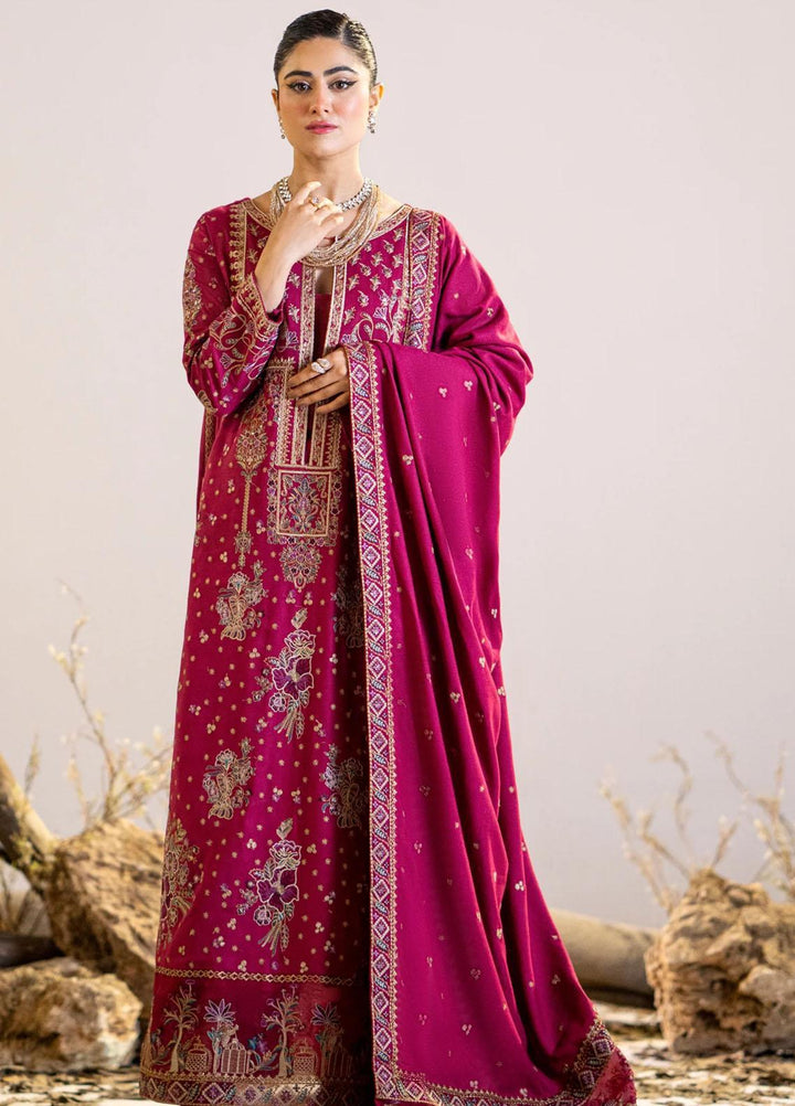 Maryum N Maria Pret Embroidered Leather Peach 3 Piece Suit MW23060 KATRI