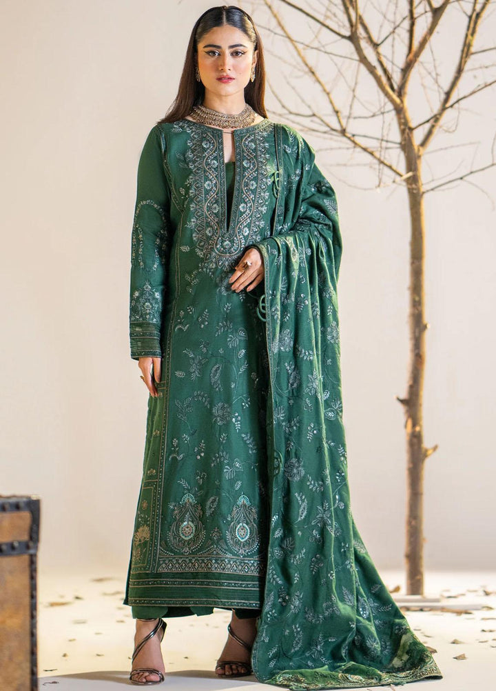 Shehr Bano By Maryum N Maria Embroidered Leather Peach Suits Unstitched 3 Piece MNM23SB MW23563 Jheel - Winter Collection