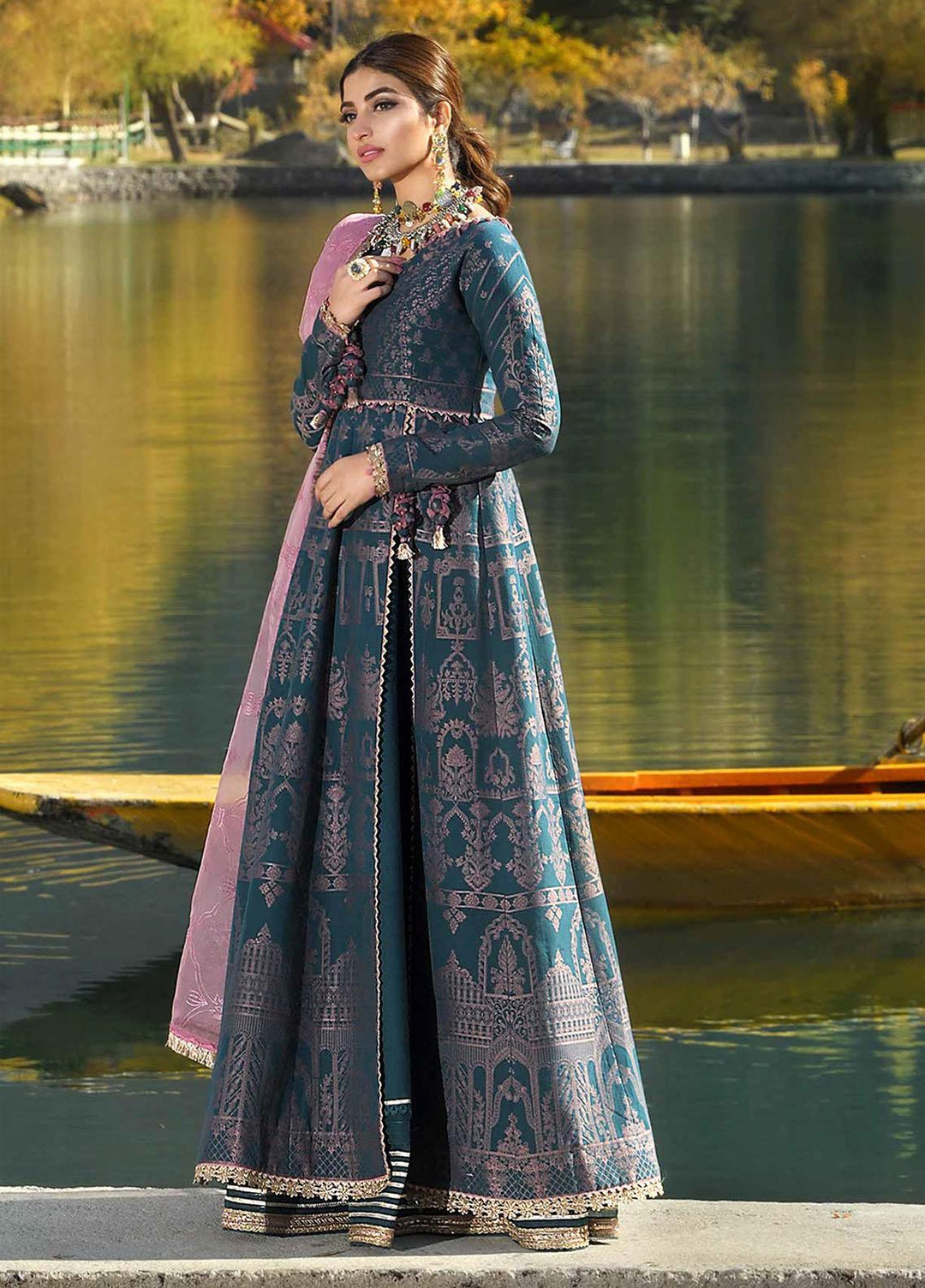 Shehr-e-Yaar By Asim Jofa Embroidered Jacquard Suits Unstitched 3 Piece AJ22SY AJSL 05 - Luxury Collection