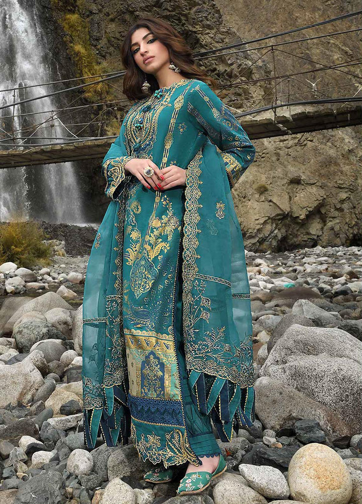 Shehr-e-Yaar By Asim Jofa Embroidered Lawn Suits Unstitched 3 Piece AJ22SY AJSL 07 - Luxury Collection