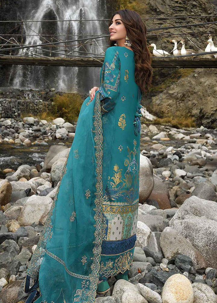 Shehr-e-Yaar By Asim Jofa Embroidered Lawn Suits Unstitched 3 Piece AJ22SY AJSL 07 - Luxury Collection