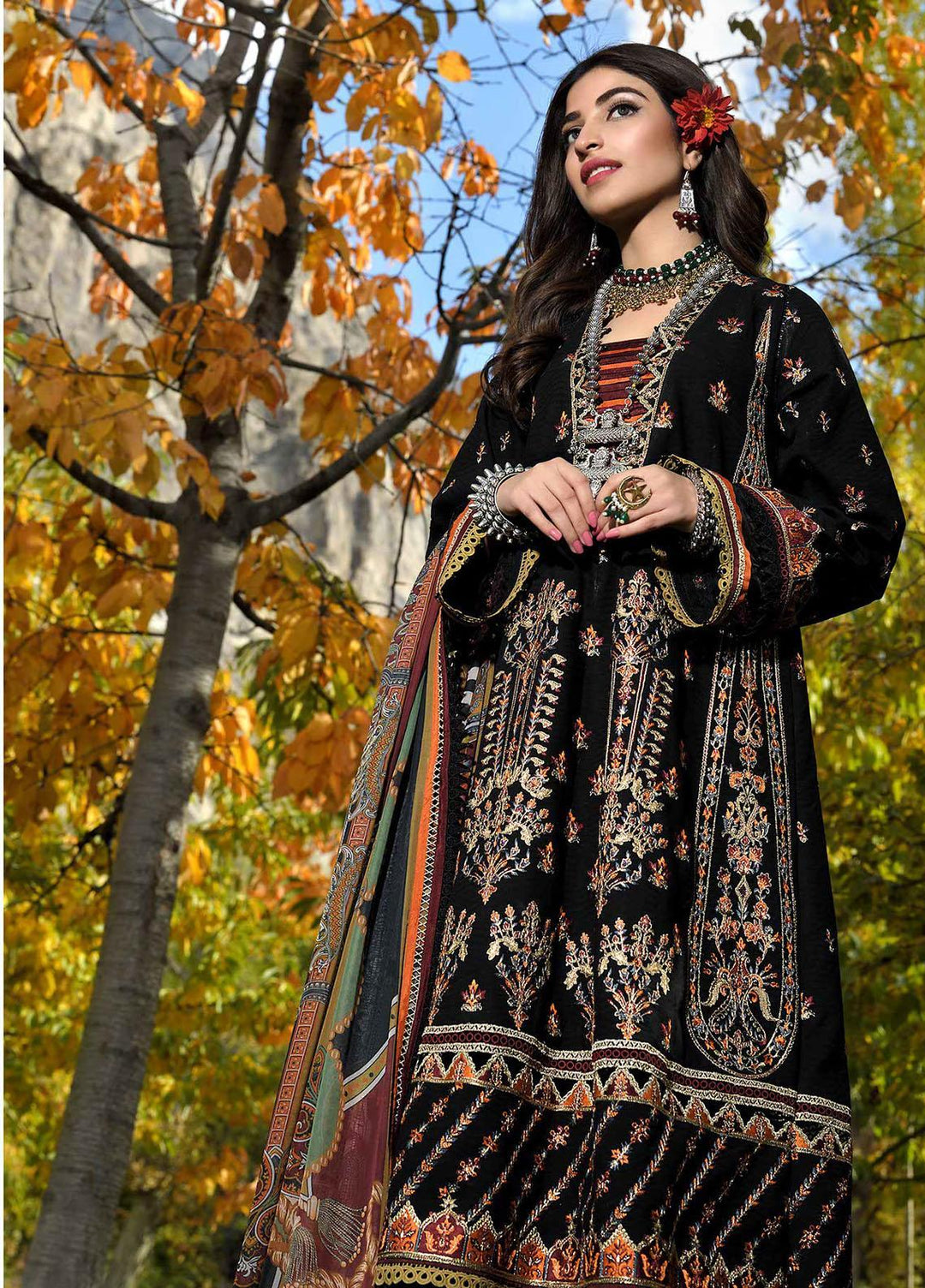 Shehr-e-Yaar By Asim Jofa Embroidered Jacquard Suits Unstitched 3 Piece AJ22SY AJSL 08 - Luxury Collection
