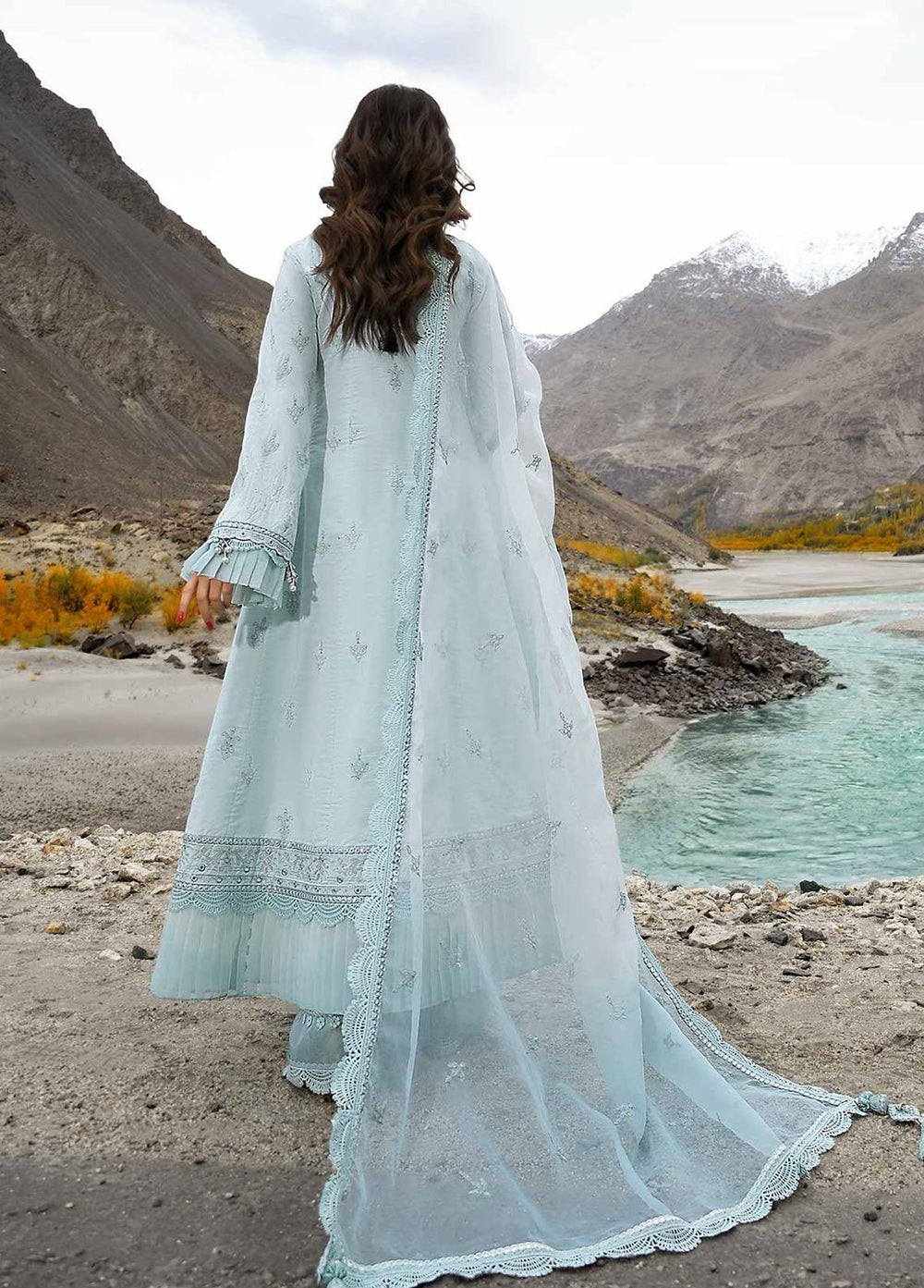 Shehr-e-Yaar By Asim Jofa Embroidered Lawn Suits Unstitched 3 Piece AJ22SY AJSL 11 - Luxury Collection