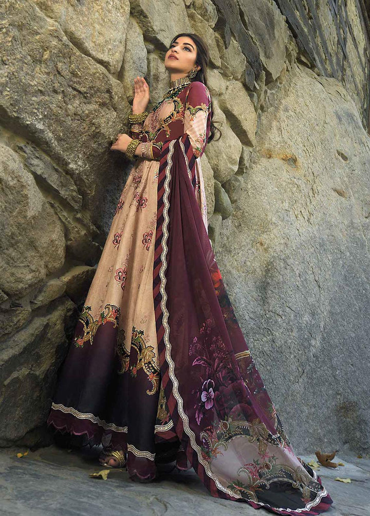 Shehr-e-Yaar By Asim Jofa Embroidered Lawn Suits Unstitched 3 Piece AJ22SY AJSL 17 - Luxury Collection