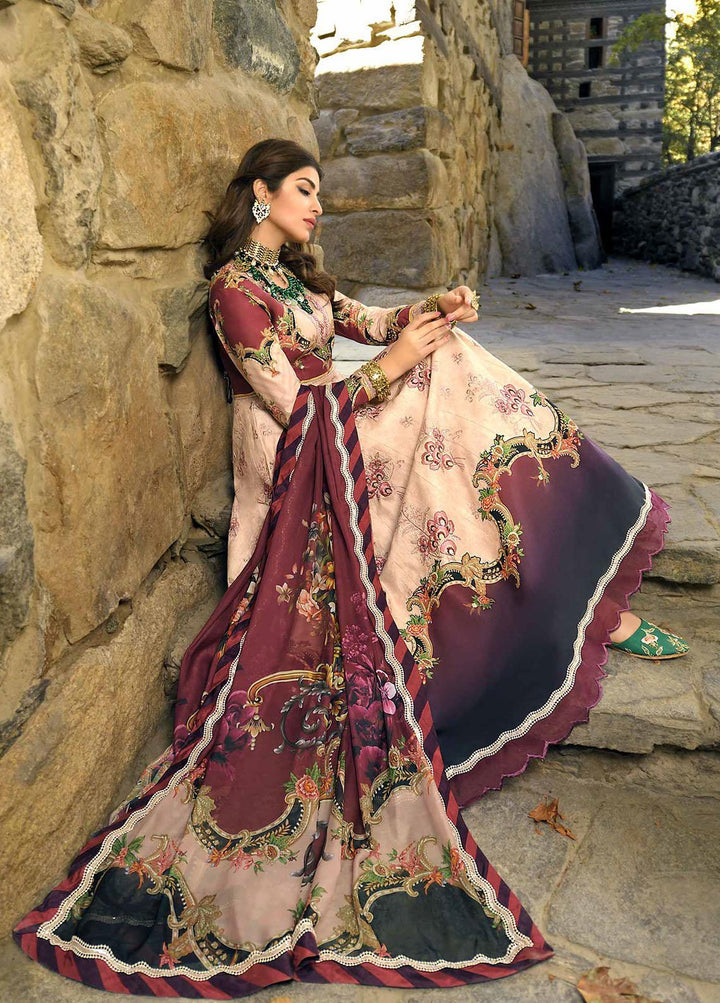 Shehr-e-Yaar By Asim Jofa Embroidered Lawn Suits Unstitched 3 Piece AJ22SY AJSL 17 - Luxury Collection
