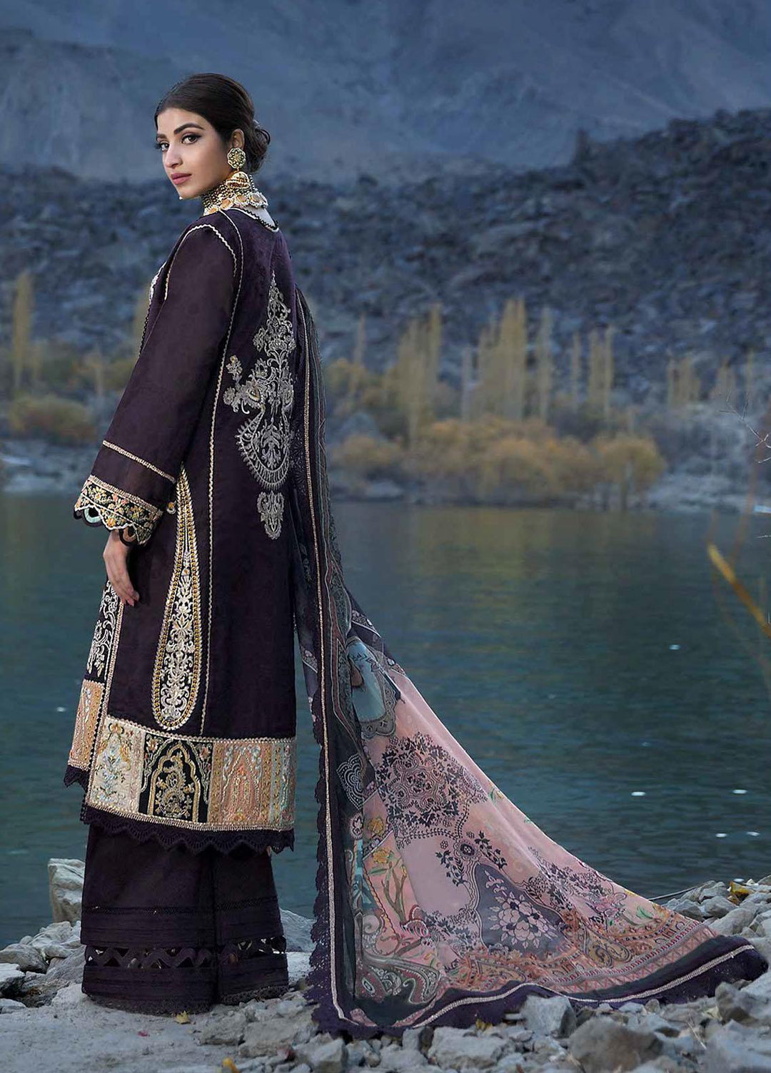 Shehr-e-Yaar By Asim Jofa Embroidered Jacquard Suits Unstitched 3 Piece AJ22SY AJSL 22 - Luxury Collection