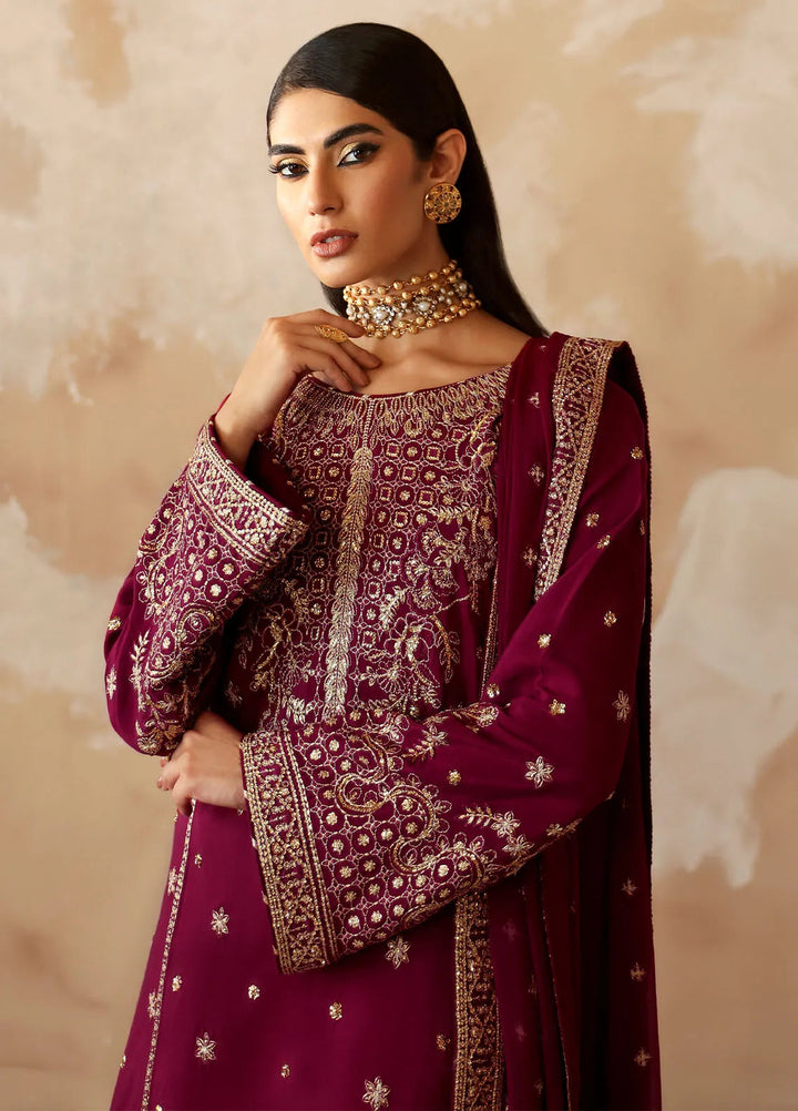 Shehrnaaz By Gulaal Embroidered Silk Suit Unstitched 3 Piece GL24SR GL-SD-24-01 Ramail - Formal Collection