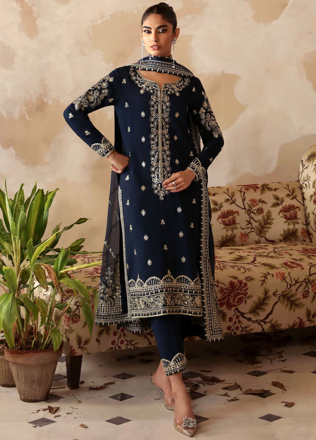Shehrnaaz By Gulaal Embroidered Silk Suit Unstitched 3 Piece GL24SR GL-SD-24-02 Leelah - Formal Collection