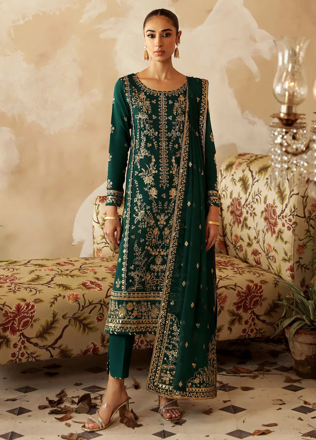 Shehrnaaz By Gulaal Embroidered Silk Suit Unstitched 3 Piece GL24SR GL-SD-24-06 Parizay - Formal Collection