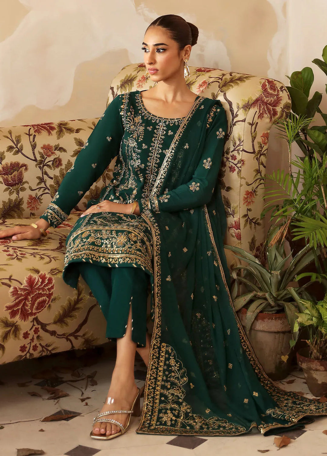 Shehrnaaz By Gulaal Embroidered Silk Suit Unstitched 3 Piece GL24SR GL-SD-24-06 Parizay - Formal Collection