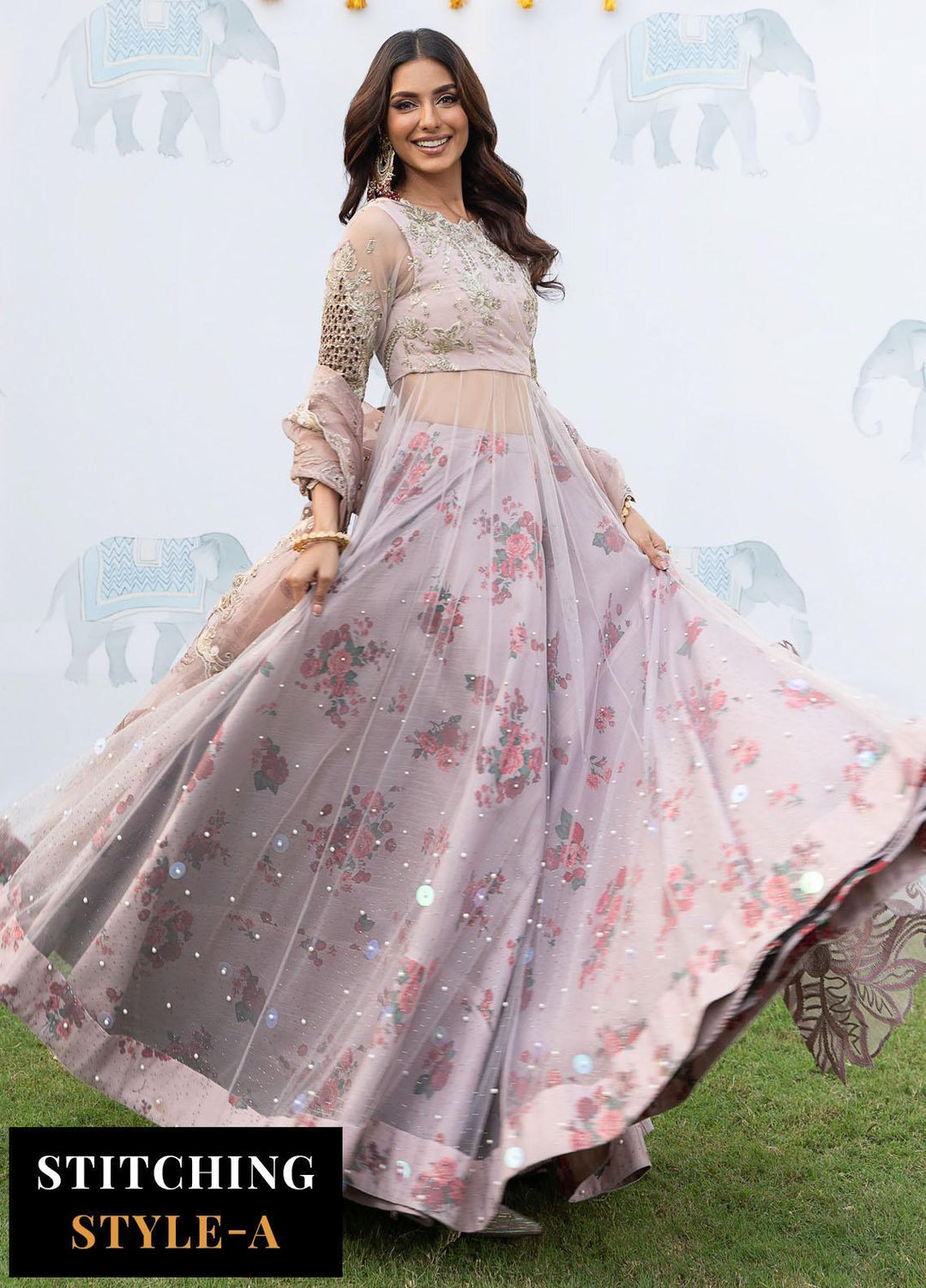 Shendi By Iznik Embroidered Net Suits Unstitched 4 Piece IZ23SH ISC 01 Saahira - Luxury Collection