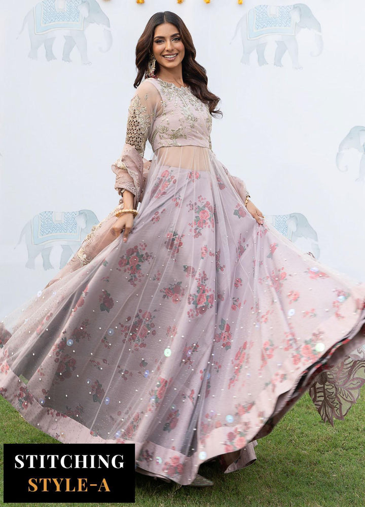 Shendi By Iznik Embroidered Net Suits Unstitched 4 Piece IZ23SH ISC 01 Saahira - Luxury Collection