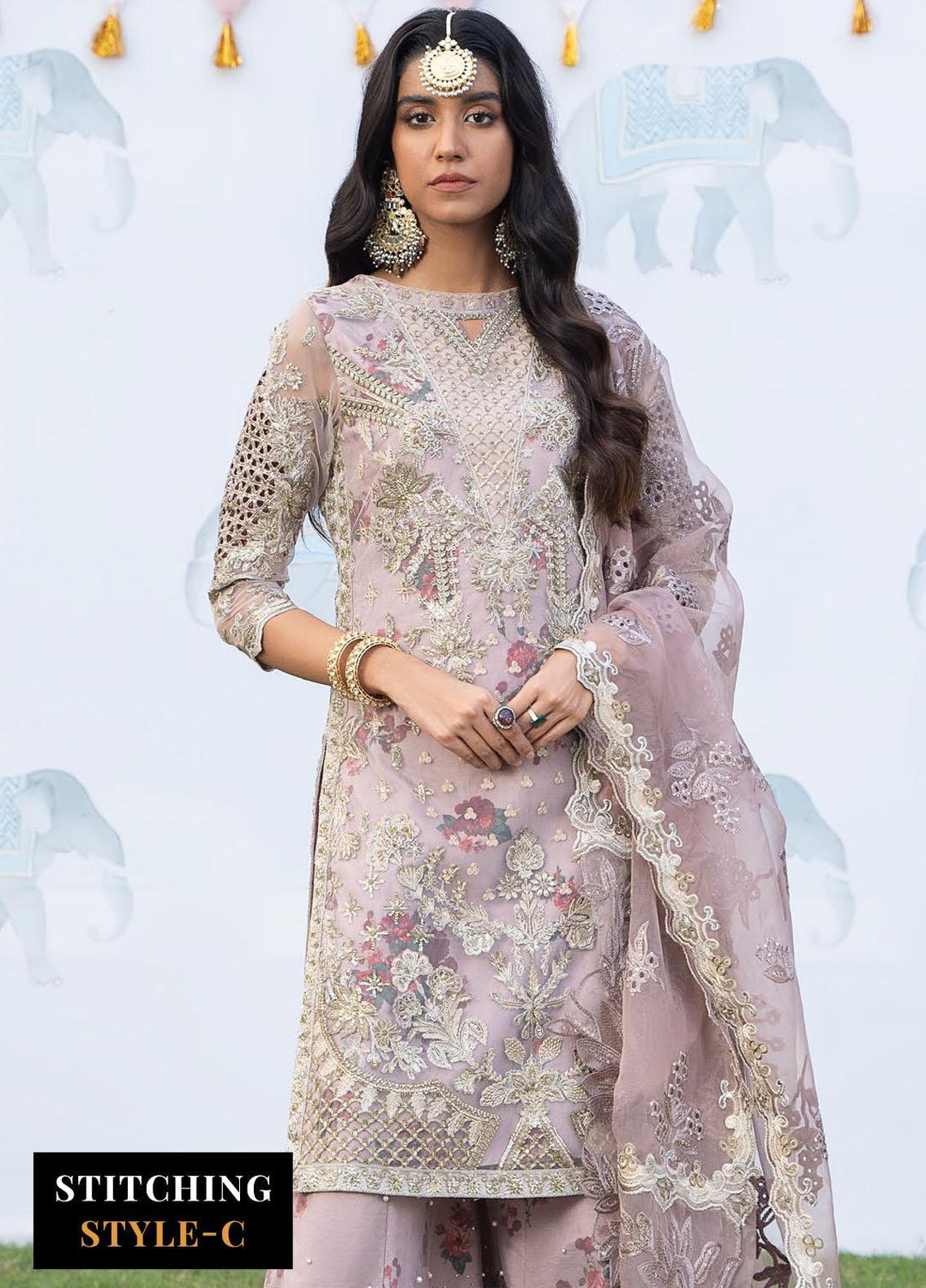 Shendi By Iznik Embroidered Net Suits Unstitched 4 Piece IZ23SH ISC 01 Saahira - Luxury Collection