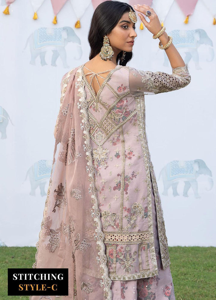 Shendi By Iznik Embroidered Net Suits Unstitched 4 Piece IZ23SH ISC 01 Saahira - Luxury Collection