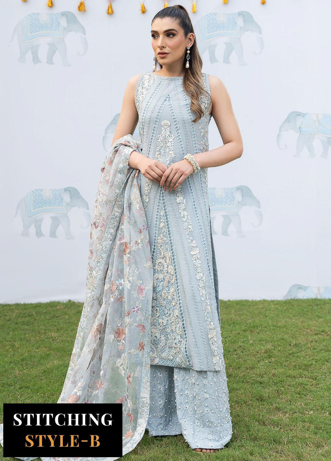 Shendi By Iznik Embroidered Chiffon Suits Unstitched 3 Piece IZ23SH ISC 02 Feroza - Luxury Collection