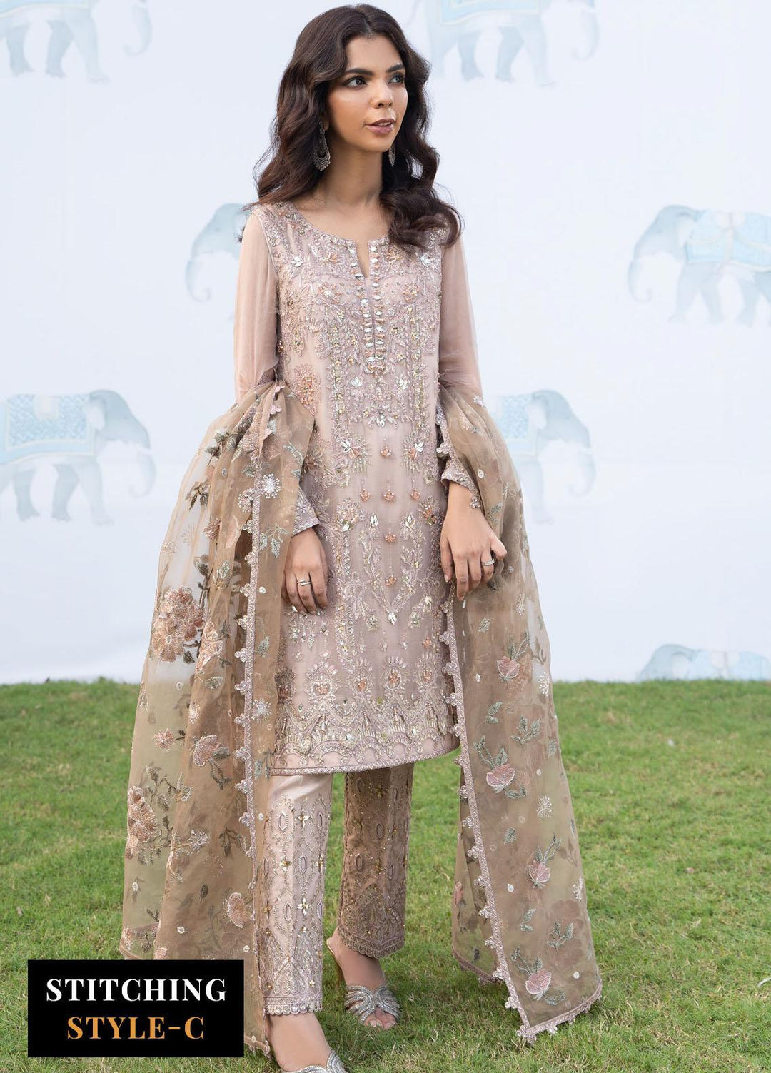 Shendi By Iznik Embroidered Chiffon Suits Unstitched 3 Piece IZ23SH ISC 04 Maala - Luxury Collection