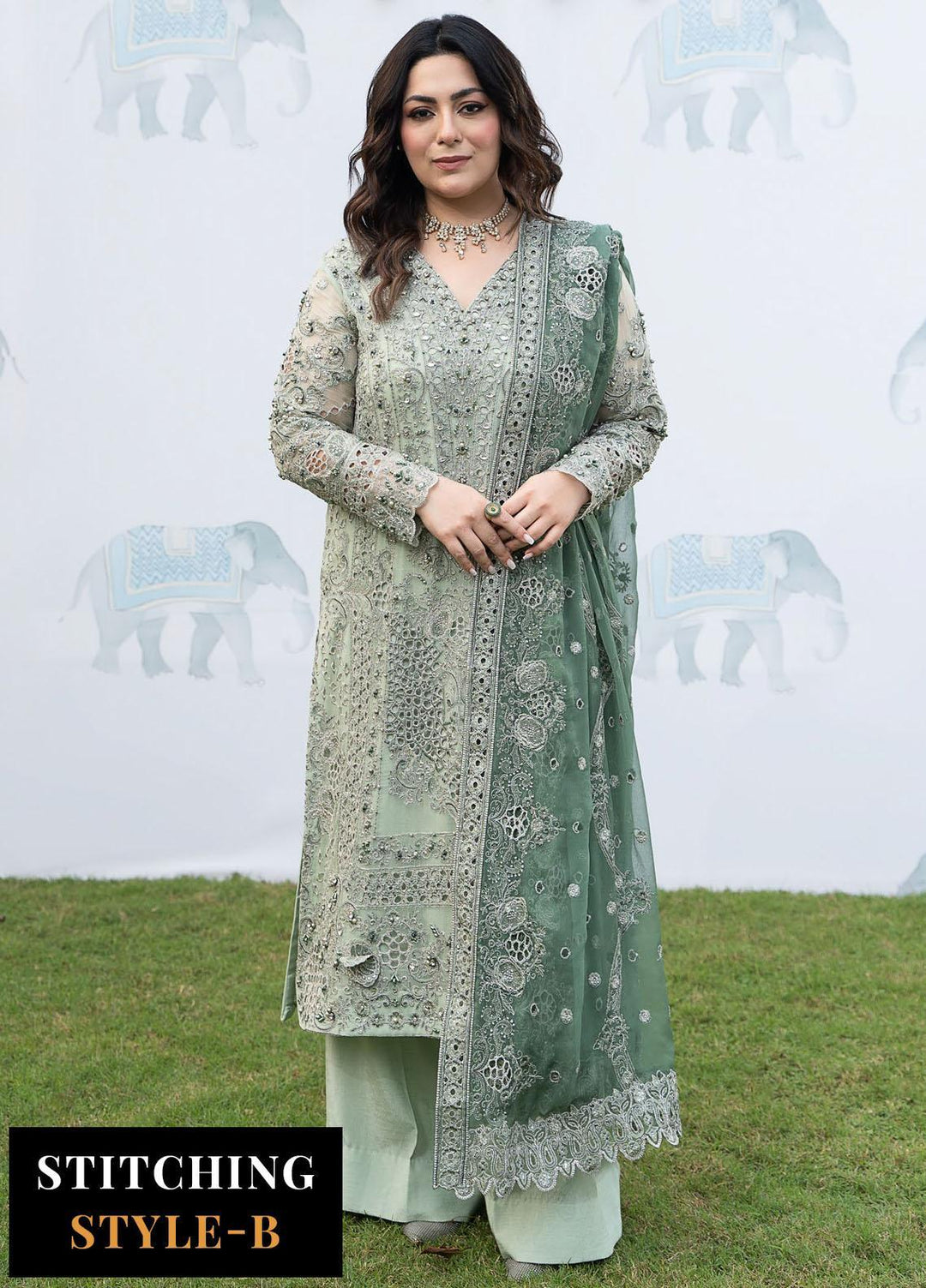 Shendi By Iznik Embroidered Chiffon Suits Unstitched 3 Piece IZ23SH ISC 06 Tehar - Luxury Collection