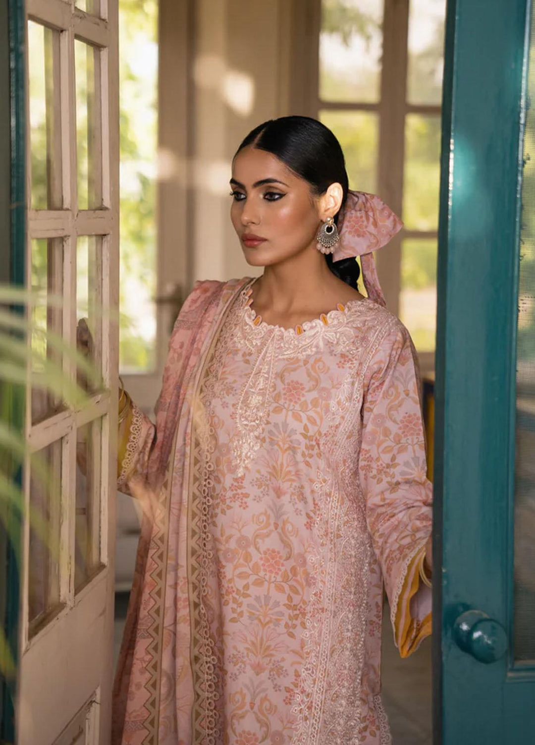 Shezlin By Aabyaan Embroidered Chikankari Suits Unstitched 3 Piece ABY23S AC-07 Elanah - Summer Collection