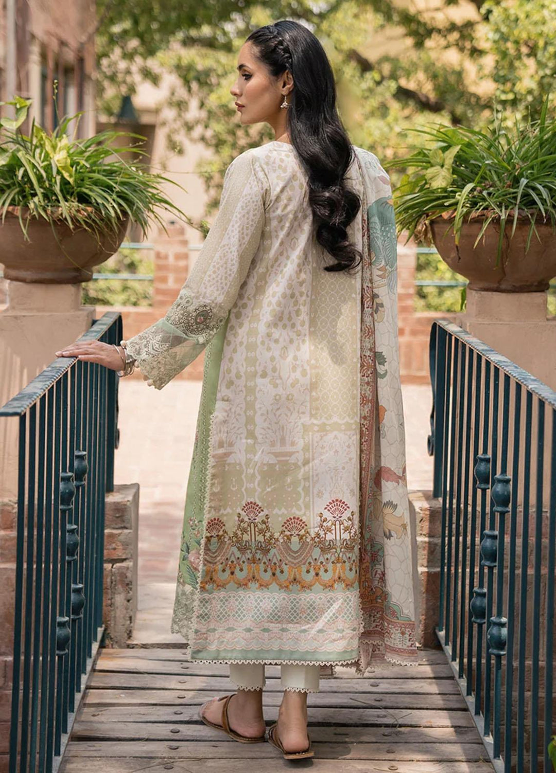 Shezlin By Aabyaan Embroidered Chikankari Suits Unstitched 3 Piece ABY23S AC-08 Nehal - Summer Collection