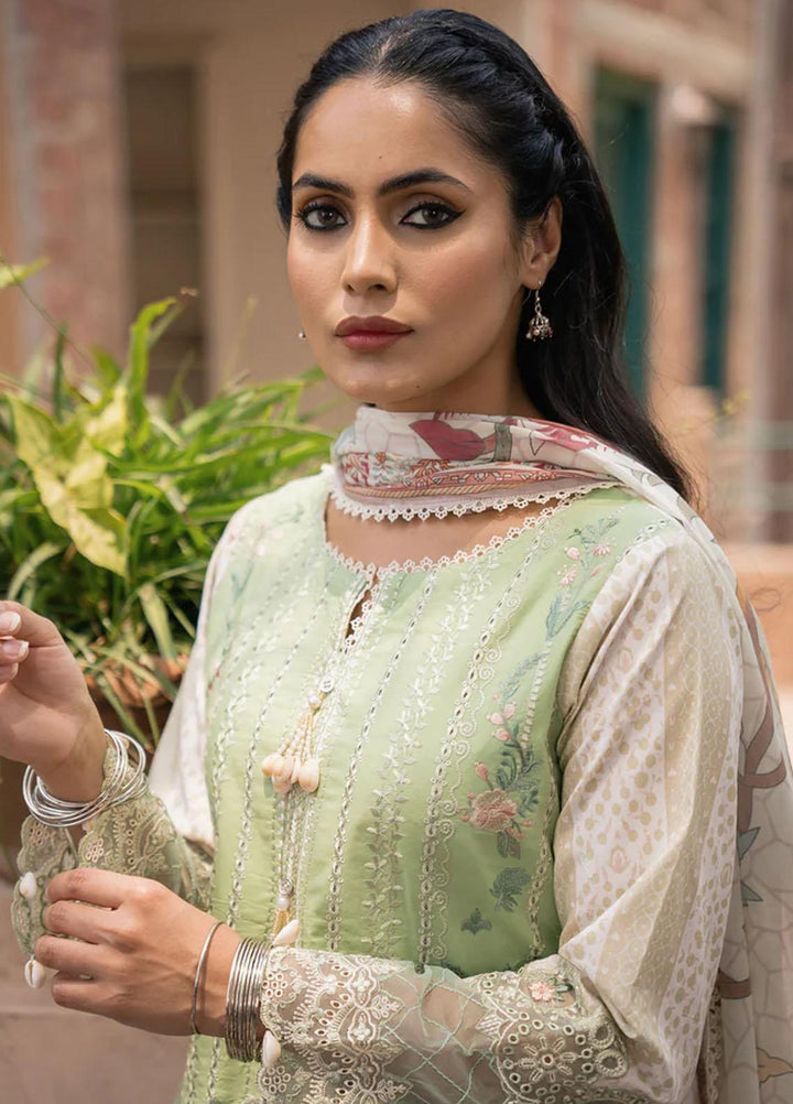 Shezlin By Aabyaan Embroidered Chikankari Suits Unstitched 3 Piece ABY23S AC-08 Nehal - Summer Collection