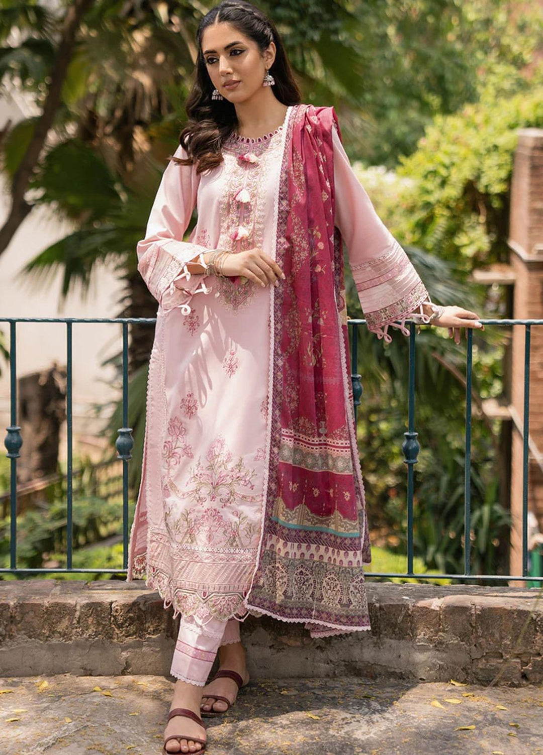 Shezlin By Aabyaan Embroidered Chikankari Suits Unstitched 3 Piece ABY23S AC-09 Zoey - Summer Collection