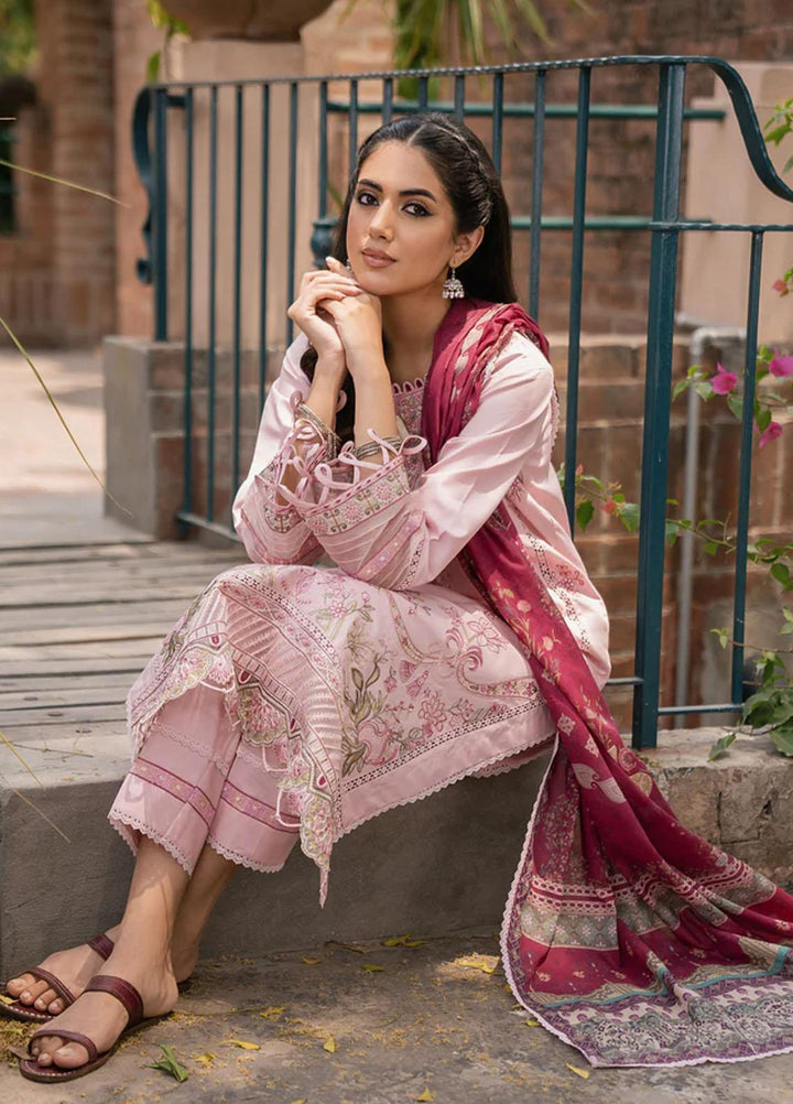 Shezlin By Aabyaan Embroidered Chikankari Suits Unstitched 3 Piece ABY23S AC-09 Zoey - Summer Collection