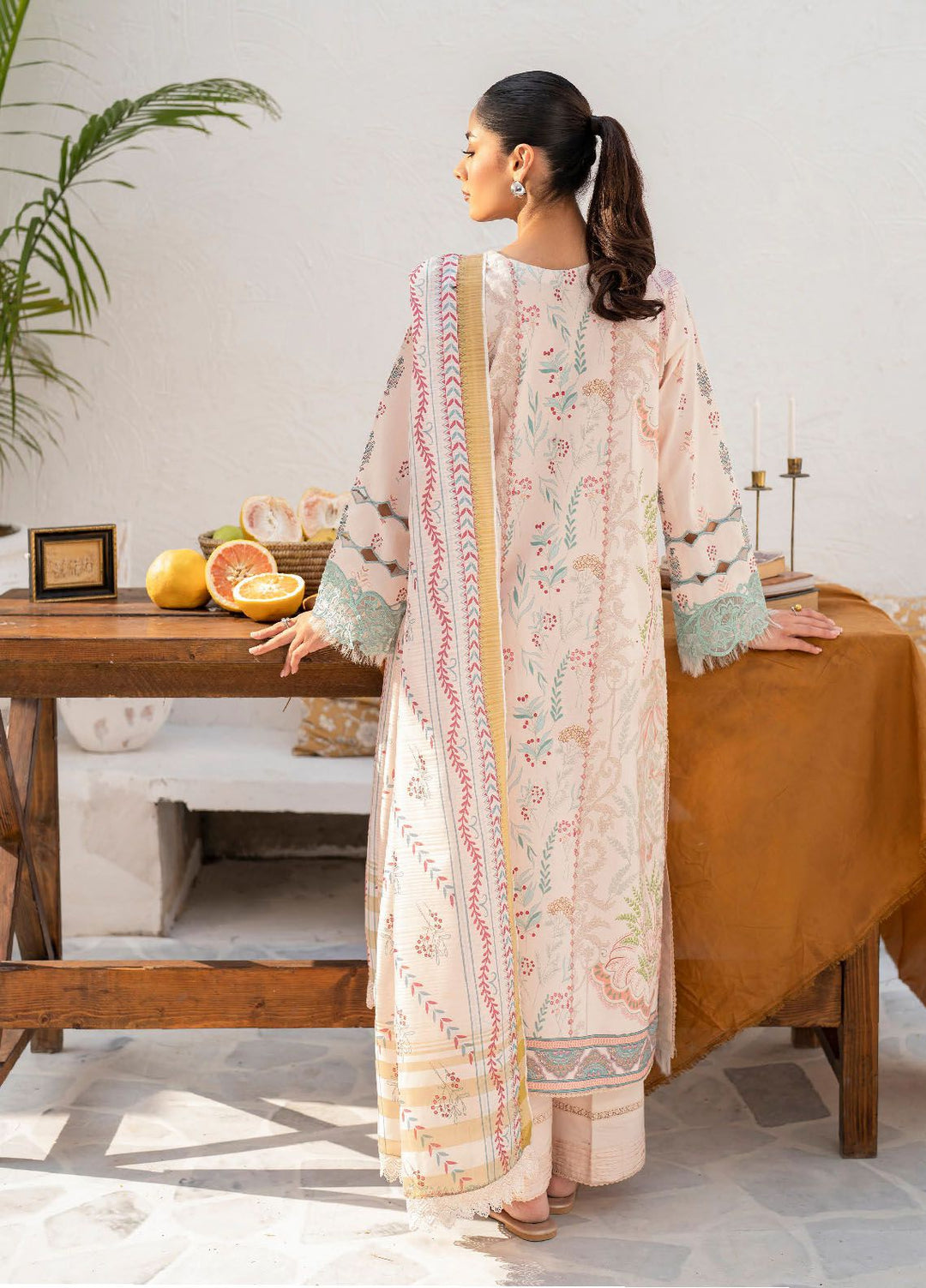 Shezlin by Aabyaan Embroidered Chikankari Suits Unstitched 3 Piece ABY24S AR-02 Deena - Summer Collection