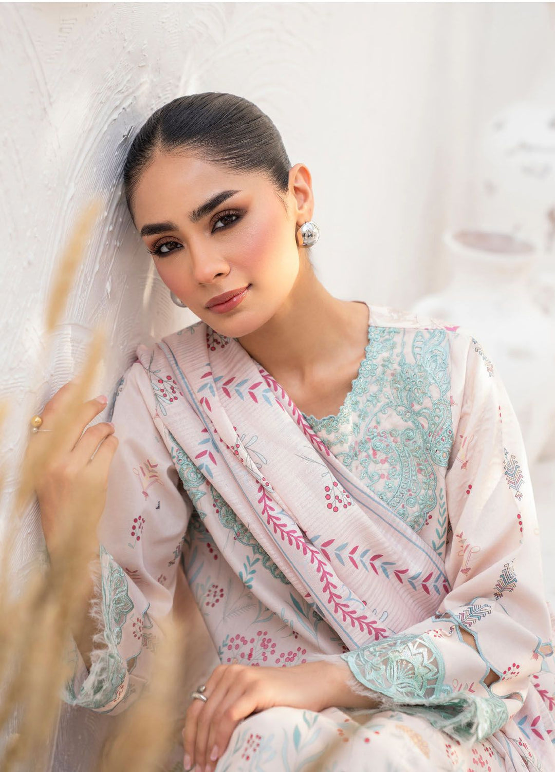 Shezlin by Aabyaan Embroidered Chikankari Suits Unstitched 3 Piece ABY24S AR-02 Deena - Summer Collection