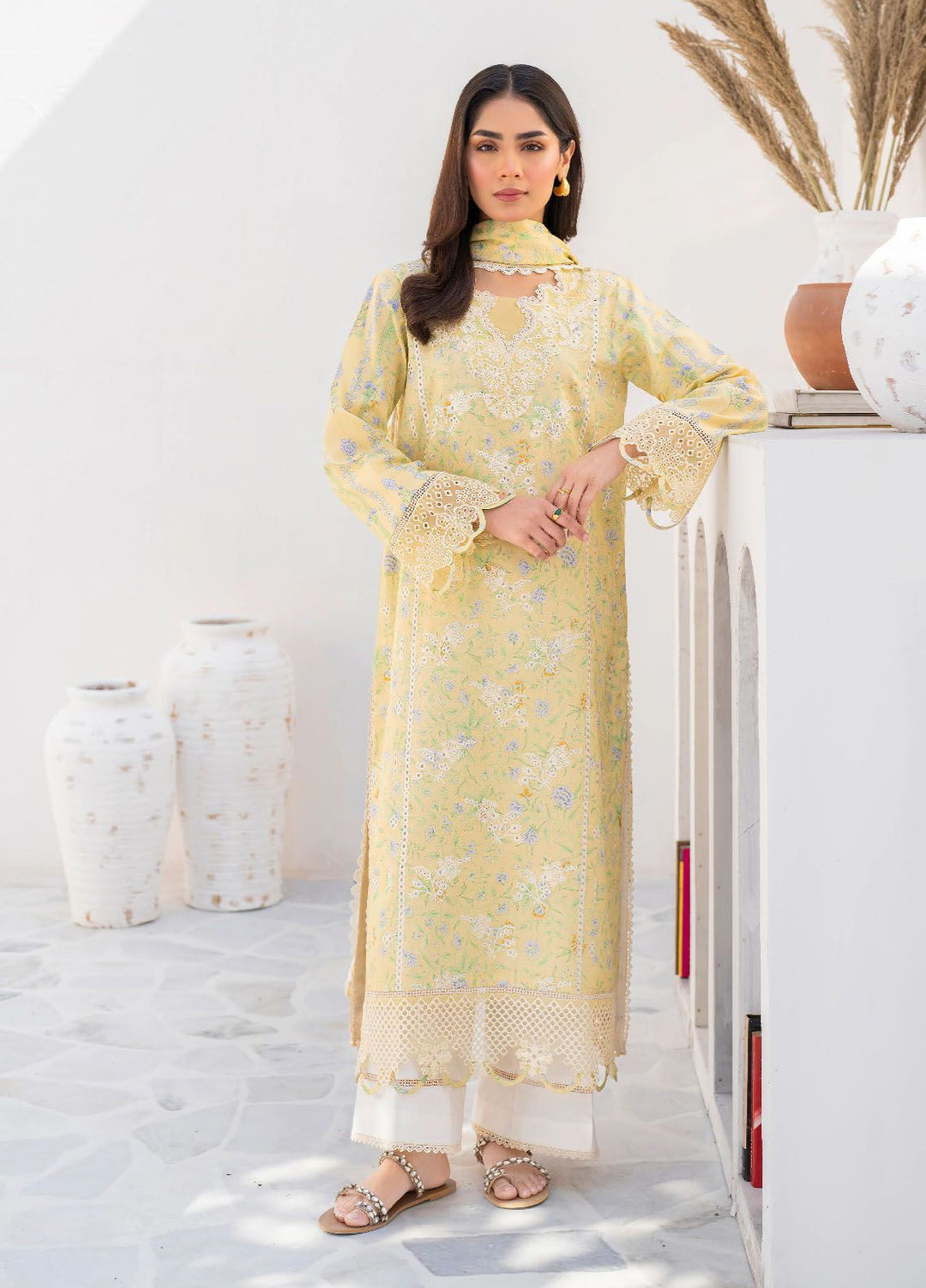 Shezlin by Aabyaan Embroidered Chikankari Suits Unstitched 3 Piece ABY24S AR-03 Soha - Summer Collection