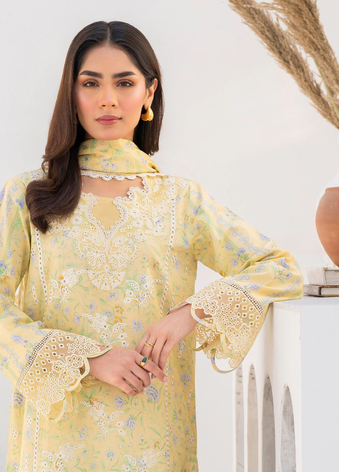 Shezlin by Aabyaan Embroidered Chikankari Suits Unstitched 3 Piece ABY24S AR-03 Soha - Summer Collection
