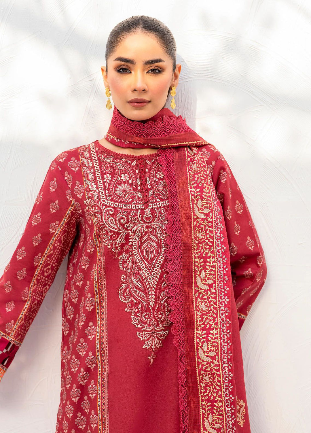 Shezlin by Aabyaan Embroidered Chikankari Suits Unstitched 3 Piece ABY24S AR-04 Izzah - Summer Collection