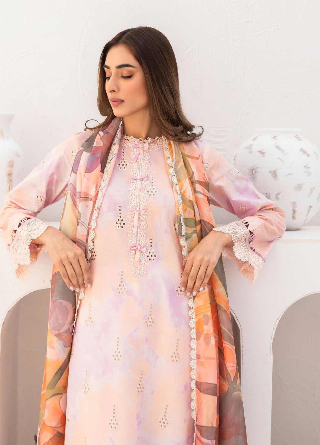 Shezlin by Aabyaan Embroidered Chikankari Suits Unstitched 3 Piece ABY24S AR-05 Nuray - Summer Collection